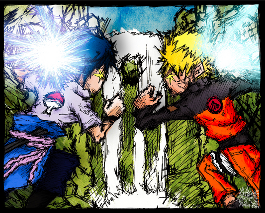 NARUTO VS SASUKE PRINT
