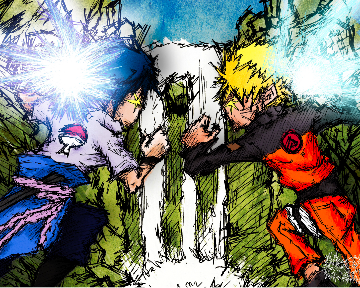 NARUTO VS SASUKE PRINT